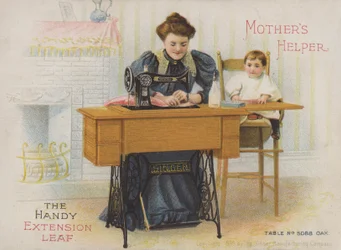 Singer Sewing Machine, The Handy Extension Leaf, Mothers Helper